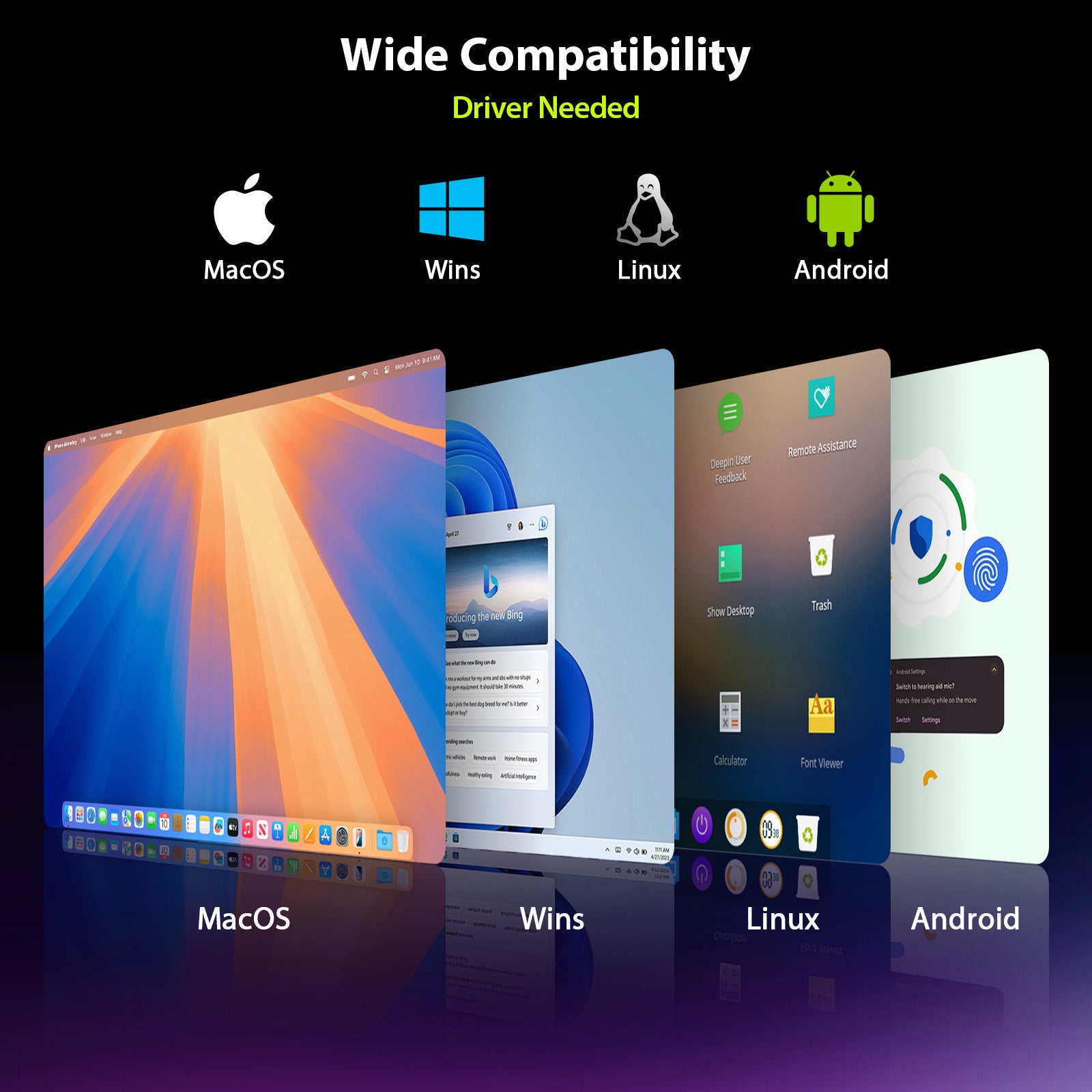 KYY 15.6" Quad Portable Monitor Extender X90G