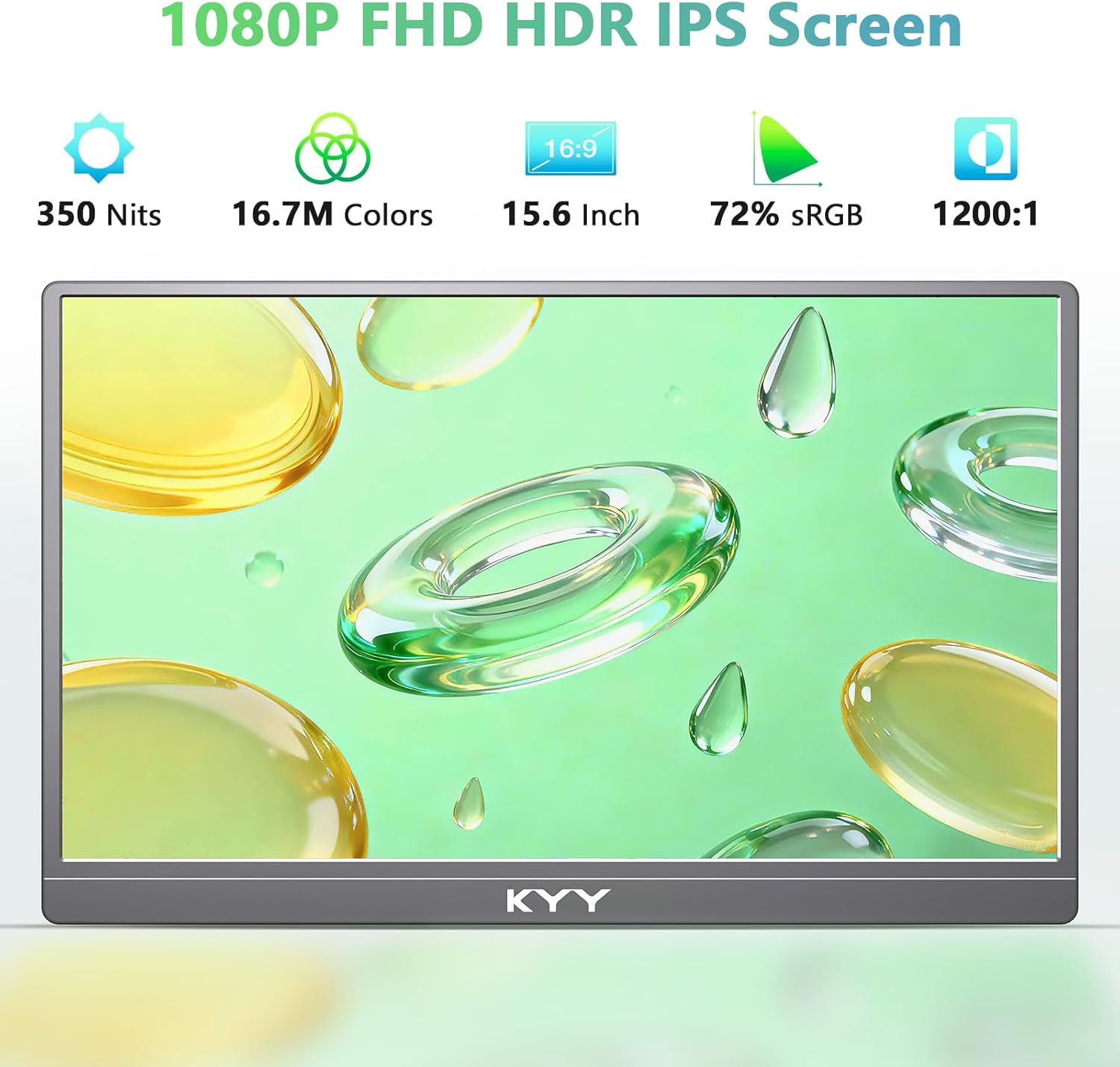 KYY 15.6" Portable Monitor with Stand K1302R