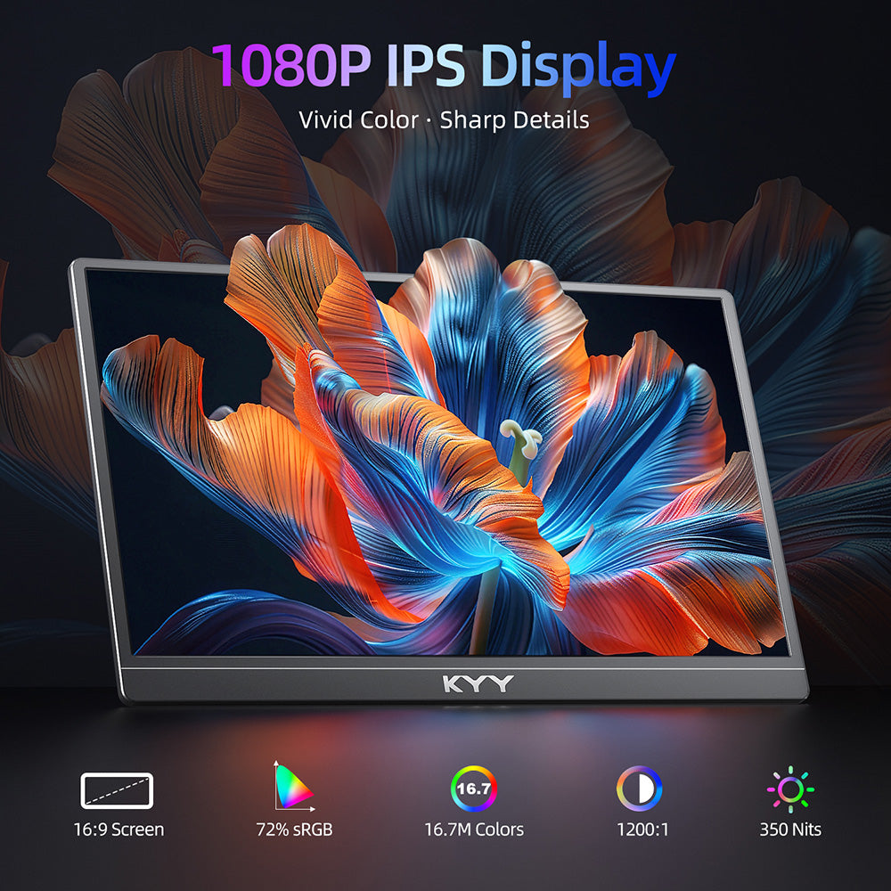 KYY 15.6" Portable Monitor with Stand K1302R