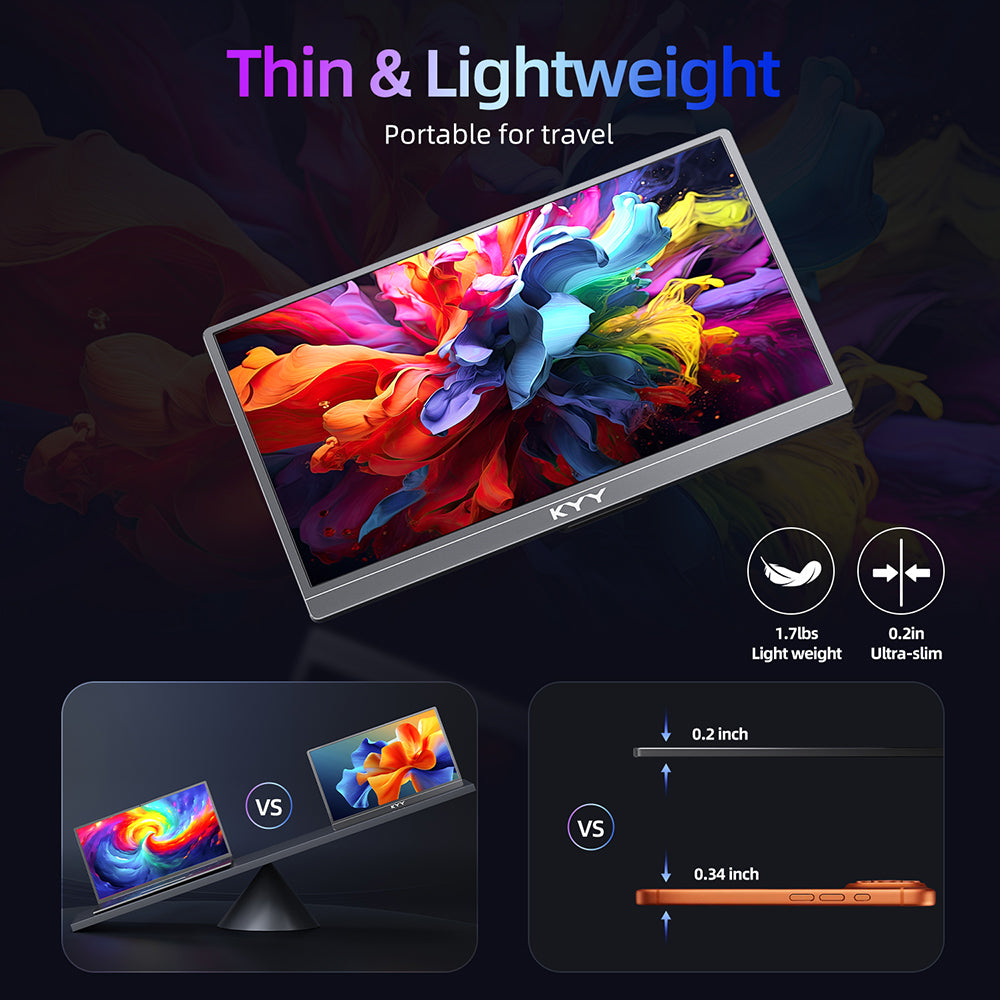 KYY 15.6" Portable Monitor with Stand K1302R