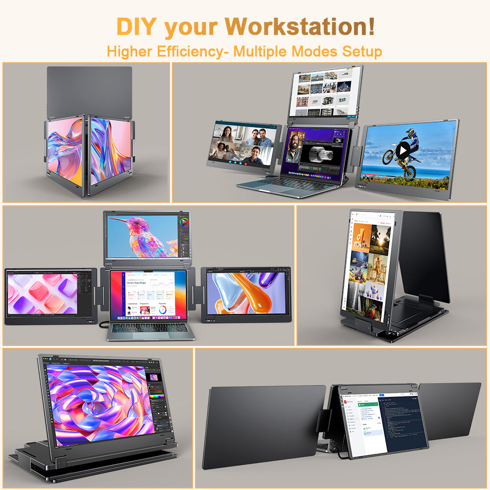 KYY 14" Portable Quad Monitor Extender