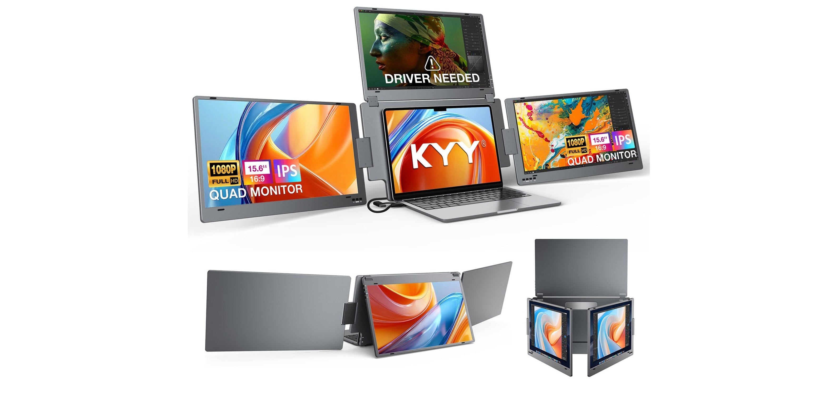 KYY Quad Portable Monitor