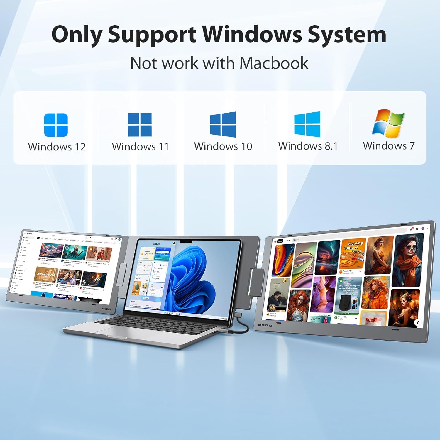 KYY 15.6" Triple Portable Monitor X90E