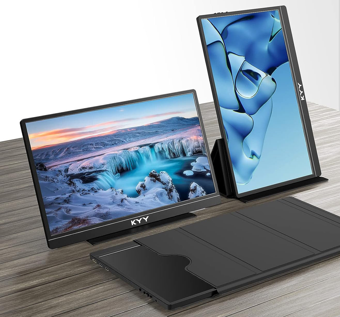 KYY Portable Monitors for Laptop, 4K & Triple Monitor