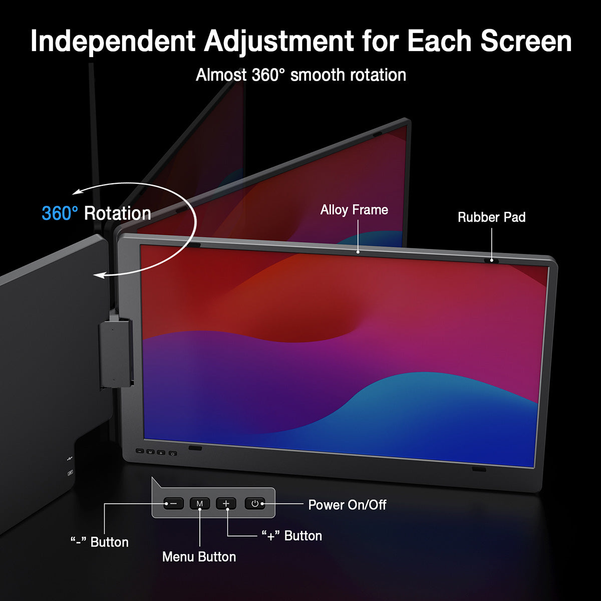 KYY 15.6" Triple Portable Monitor X90D