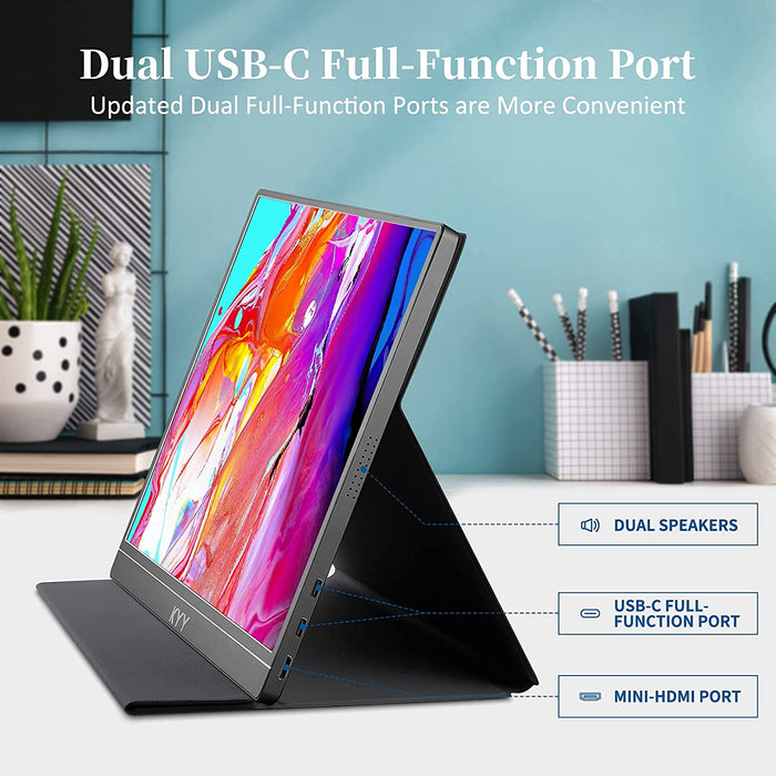 K3 Monitor KYY 15.6” FHD Portable Monitor K3-1 | USB-C IPS Travel Display