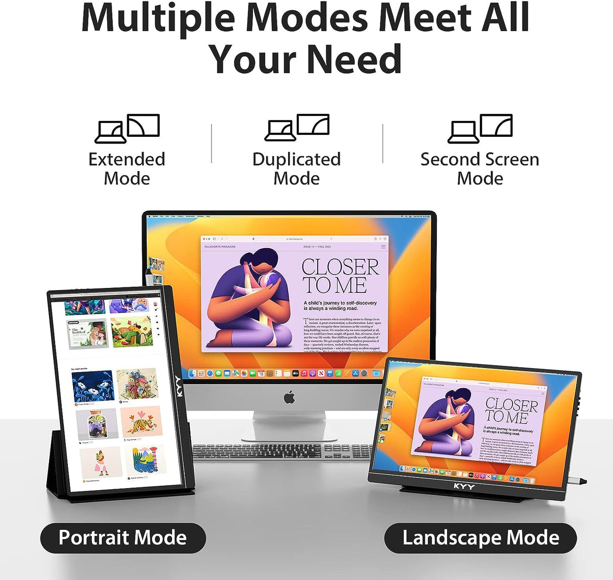 K3 Monitor KYY 15.6'' Portable Monitor Stand for K3-2 Series