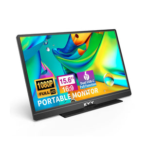 KYY 15.6” FHD Portable Monitor K3-2 | USB-C Travel IPS Display